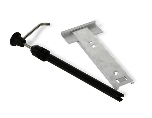 [DR99900001002] Metalinė dozuojanti pompa Dreumex pastai ir geliui. 5 ml. Metaliniams 4,5 konteineriams + sieninis laikiklis