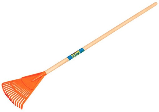 [EP15-KID] Lapų grėblys vaikams, 15 plastikinių dantukų, medinė rankena 107cm Truper®