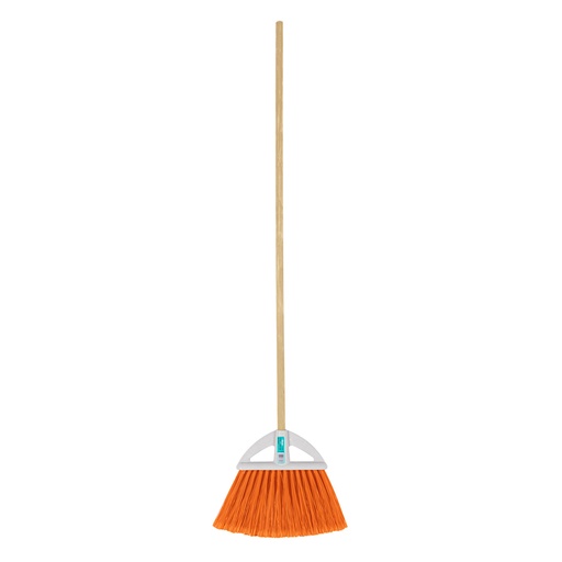 [ES-250A] Multipurpose broom 27cm with PVC bristles and wooden handle 120cm Klintek®