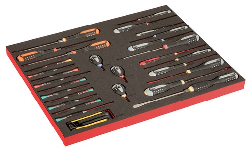 [FF1A201LM] Screwdrives set 37 pcs in foam inlay