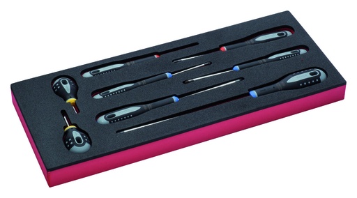 [FF1E1004] Atsuktuvai Bahco ERGO™ rinkinys 8 vnt ptplasčio dėkle Fit&Go 1/3 PH0, PH1, PH2, PZ0, PZ1, PZ2  SL