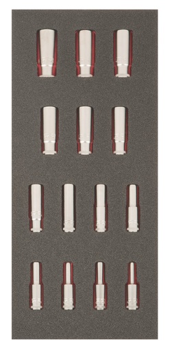 [FF1E2107EH] 3/8" prailgintų galvučių komplektas 14vnt. Fit&Go 1/3. Galvutės 6-19mm