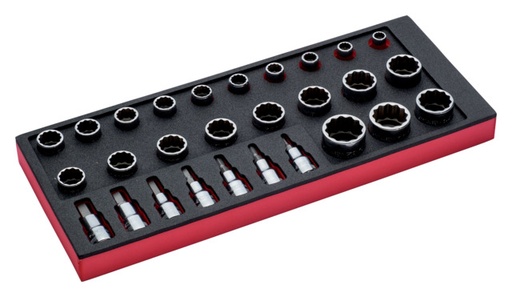 [FF1E2205] 1/2 "muciņu komplekts 28 gab. Fit & Go 1/3 putās