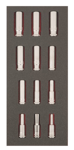 [FF1E2215EH] 1/2" pikkade padrunvõtmete kmpl 12 osa Fit&go 1/3 - 10-21mm