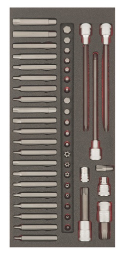 [FF1E2503EH] Antgalių rinkinys, 10 mm, 49vnt. Fit&Go 1/3. TORX, HEX, XZN