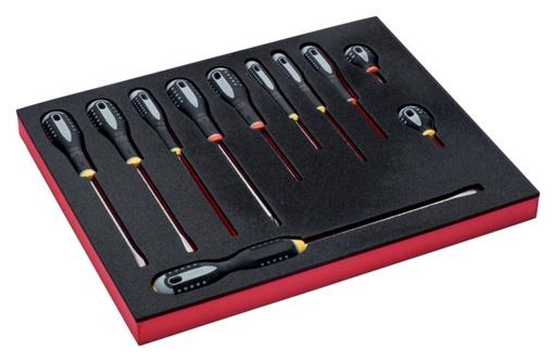 [FF1F1002] Ergo atsuktuvų rinkinys Fit&Go 2/3 putplasčio dėkle 11 vnt SL ir PH