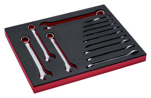 [FF1F3004] 111Z Combination wrench set in 2/3 foam 13pcs