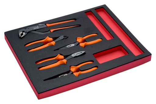 [FF1F4005] 1000V VDE pliers set 5pcs Fit&Go 2/3 foam