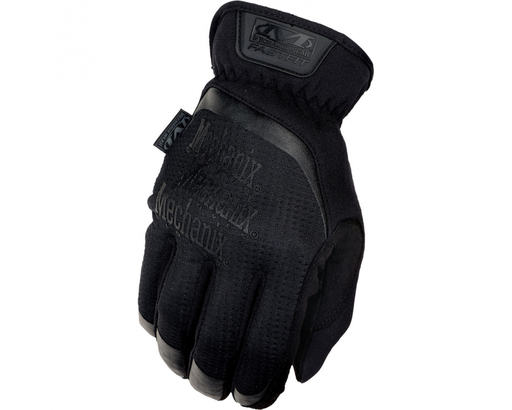 Pirštinės MECHANIX FAST FIT juodos, S dydis. Rauktas rankogalis, 0.6 mm dirbtinė oda, TrekDry®, touchscreen technologija