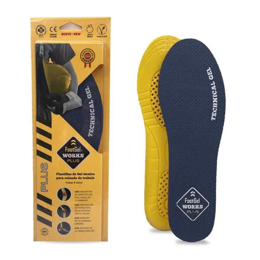 [FG161206] Insoles Footgel Works Plus, size 43-47