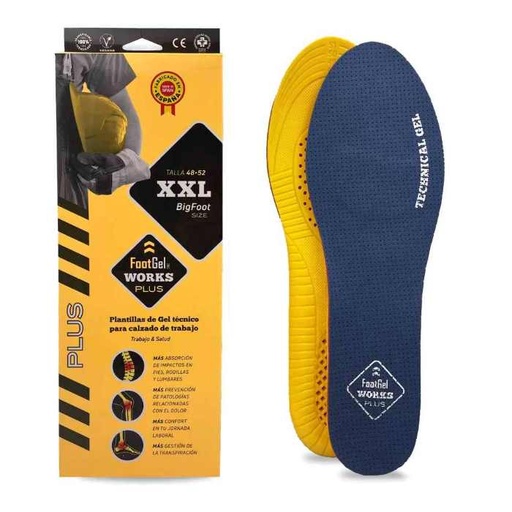 [FG161207] Insoles Footgel Works Plus XXL, size 48-52