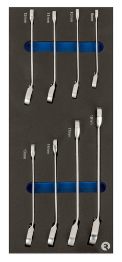 [IFF1E002] Ratcheting combination wrench set 8pcs 8-19mm in 1/3 foam