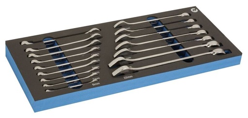[IFF1E004] Combination wrench set 16pcs 6-22mm 1/3 foam Irimo