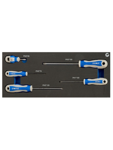 [IFF1E008] PH screwdriver set 5pcs 1/3 foam Irimo