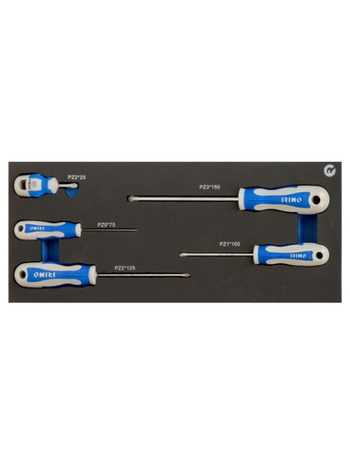 [IFF1E009] PZ screwdriver set 5pcs 1/3 foam Irimo