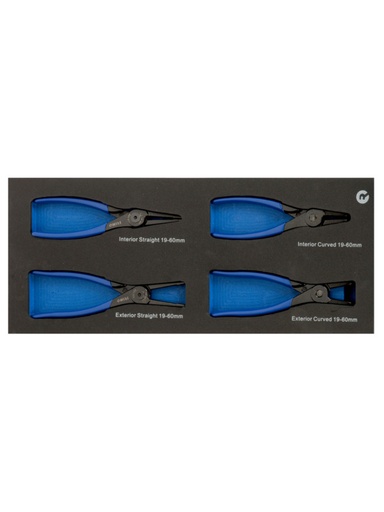 [IFF1E012] Circlip pliers set (EXT+INT) 4pcs 1/3 foam Irimo