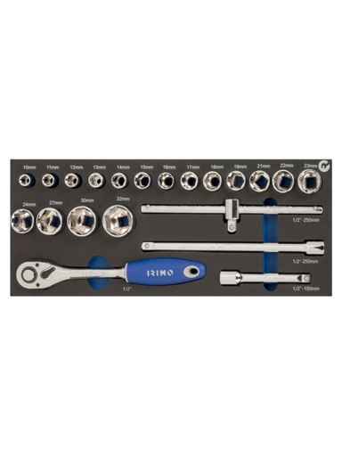 [IFF1E015] Socket set 1/2" 21pcs 1/3 foam Irimo