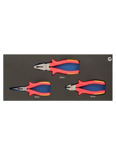 [IFF1E024] Insulated pliers set 3pcs 1/3 foam Irimo