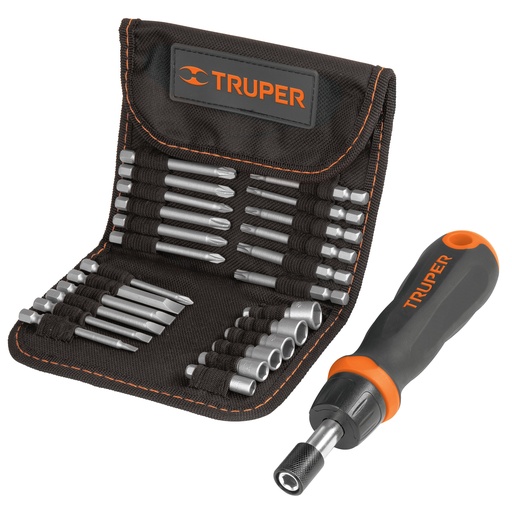 [JDM-26] Ratcheting screwdriver & bits set, 26pcs Truper®