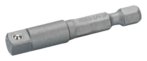 [K6650-3/8-1P] 1xadaptor 1/4´ 50mm 3/8 w/pin