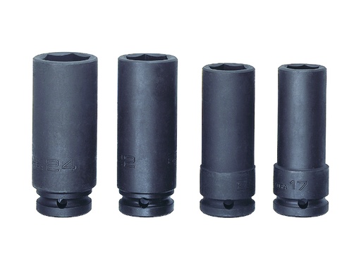 [K7806M/S4] Deep impact socket set K7806M 17-24mm 4 pcs 1/2"