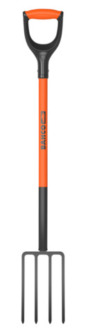 [LST-51121] Digging fork 4x9mm tines 150x240mm, with steel shaft and two component plastic D-handle, 1030mm