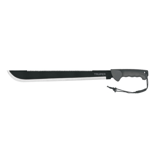 [MACH-18X] Double edge machete, sharp + saw, 46cm, with sheath Truper®