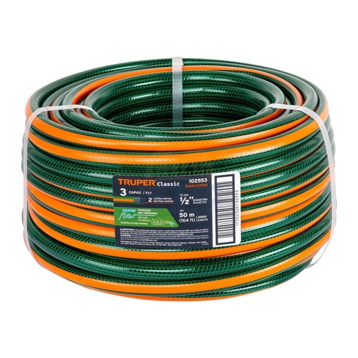 [MAN-1/2RM] 3-kihiline tugevdatud veevooliku rull 1/2" (13 mm) Truper®