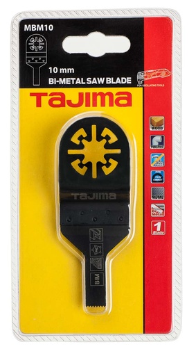 [MBM10-1] Daudzfunkcionāls bimetāla zāģa asmens, 10 mm zāģa zāģēšana. Kokam, plastmasai un metālam