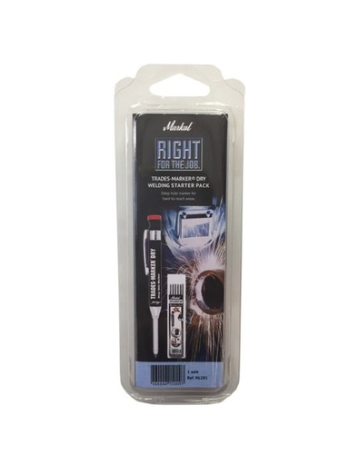 Trades-Marker Dry Welding metalinis pieštukas su šerdelėmis (x1 pieštukas, x6 šerdeles suvirinimui, pilkos)