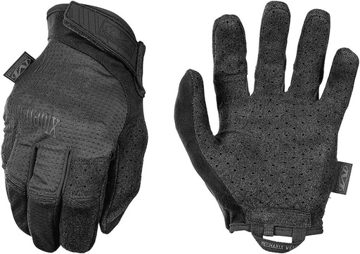 Pirštinės Mechanix SPECIALTY VENT, su skylutėmis ventiliacijai, juodos M dydis. Velcro, dirbtinė 0.6mm oda.touchscreen technologija