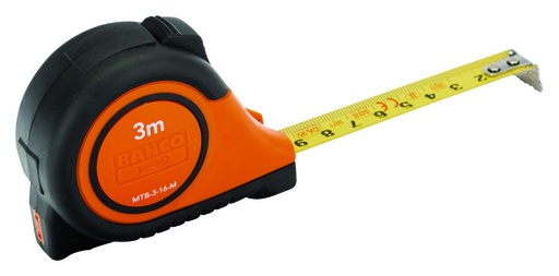 [MTB-3-16] Ruletė Bahco MTB 3m x 16mm su aut. stabdžiu, gumuota