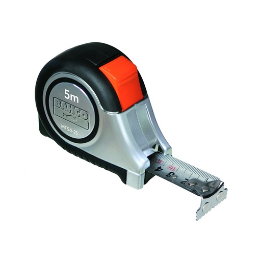 [MTS-8-25] Ruletė Bahco Inox MTS 8m x 25mm su aut. stabdžiu, gumuota, magnetas