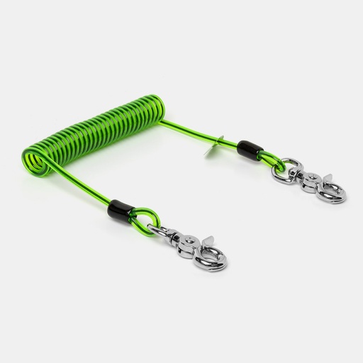 [NLG101476] Extended coil tool lanyard NLG, with two carabines, max load 3kg