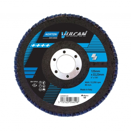 [NO63642502315] Norton Vulcan abrezīvais lapiņveida disks 125 x 22mm, R842 P40
