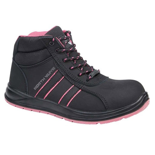 [NW3700584904318] High-Rise Safety Shoes North Ways Venus 7037 Black, size 39
