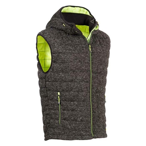 Veste bez piedurknēm North Ways Teddy 1131 Melna/Neona dzeltena, L izmērs