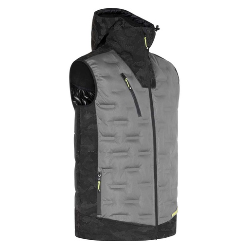 Sleeveless down jacket North Ways Barres 1104 Chiné Grey, size M