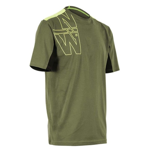 [NW3700584923647] Work Tee-Shirt North Ways Peter 1210, Khaki/Neon yell, size 4XL