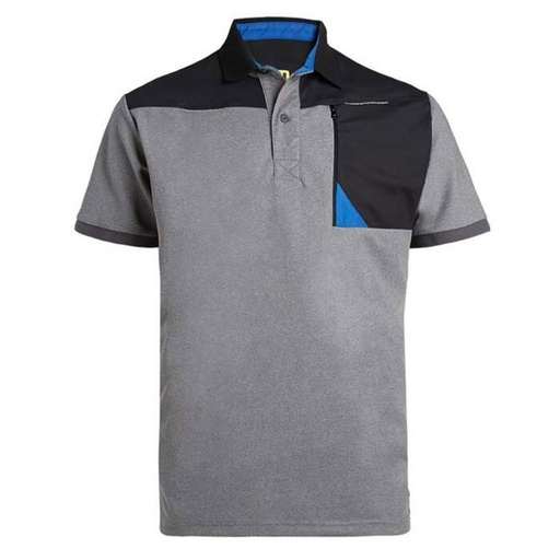 Work Polo Shirt North Ways Horten 1403 Black/Chiné Gre, size M 