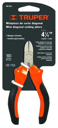 [PM-CD4] Diagonal mini cutting pliers 110mm Truper®