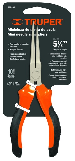 [PM-PA4] Needle nose plier 150mm comfort grip Truper®