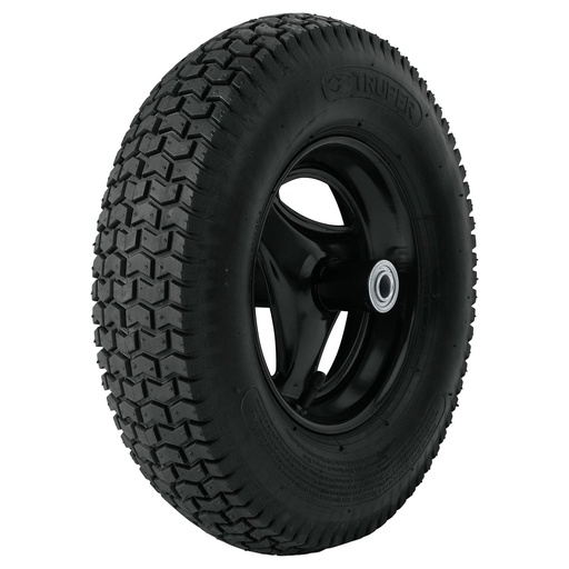 [RN] Tugevdatud pneumaatiline käruratas, 41x10cm koos võlli ja 1x kuullaagritega Truper®