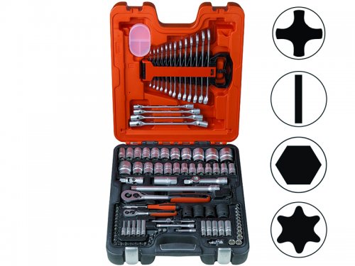 [S106] Muciņatslēgu komplekts 1/4" & 1/2" 106 gab