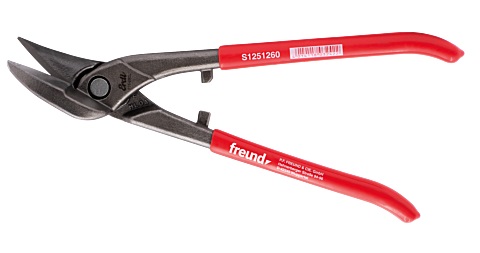 [S1251260] Plekikäärid sirge lõige Ideal 260mm HRC 56 (vasak, punane PVC kate)