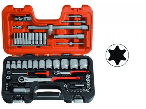 [S560] Muciņatslēgu komplekts 1/4" & 1/2" 56gab