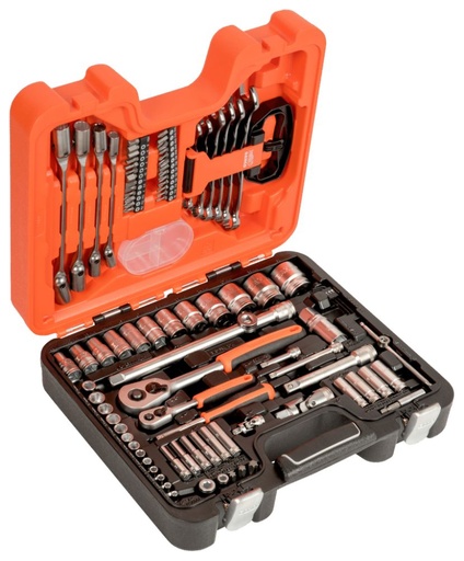 [S910] Muciņu un atslēgu komplekts 1/4"+1/2" 91gab, Dynamic-Drive