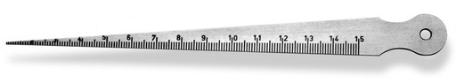 [SC450.101] Kiilukujuline mõõtevarras 1-15mm ava läbimõõdu ja sügavuse mõõtmiseks