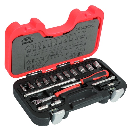 [SL65] Padrunite kmpl 1/4" 4-13mm padrunvõtmed, SLIM narre + pikad ja lühikesed otsakud. 65 osa
