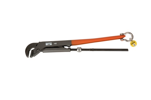 [TAH143] Universālā cauruļu atslēga 557mm 2 1/2"Pipe wrench 557mm 2 1/2", with safety ring